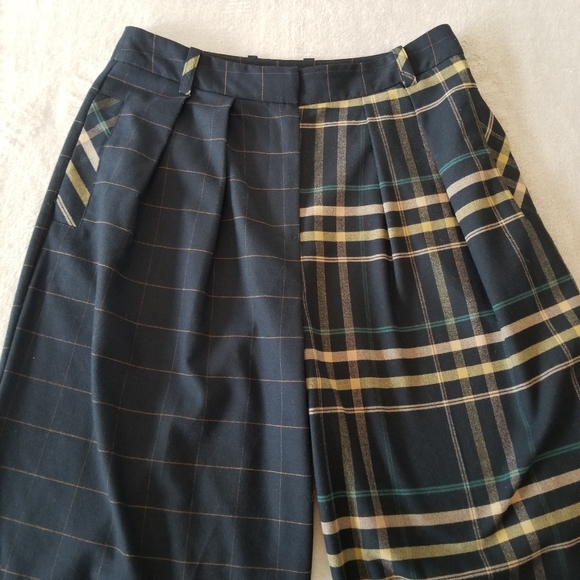 Topshop Sammy Mixed Check Wide Leg Pant - Picture 3 of 11